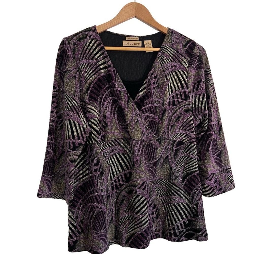 Notations Whimsigoth Top Womens XL Stretch Office Church Comfort Fairy Grunge